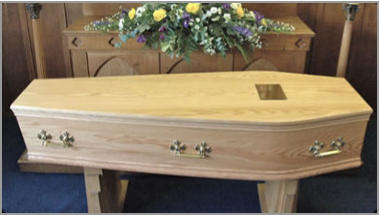 The Cardinal coffin - solid oak or mahogany